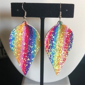 Glitter Rainbow Pride Earrings